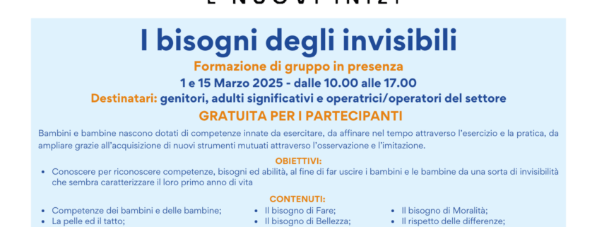 I bisogni degli invisibili - Marzo 2025